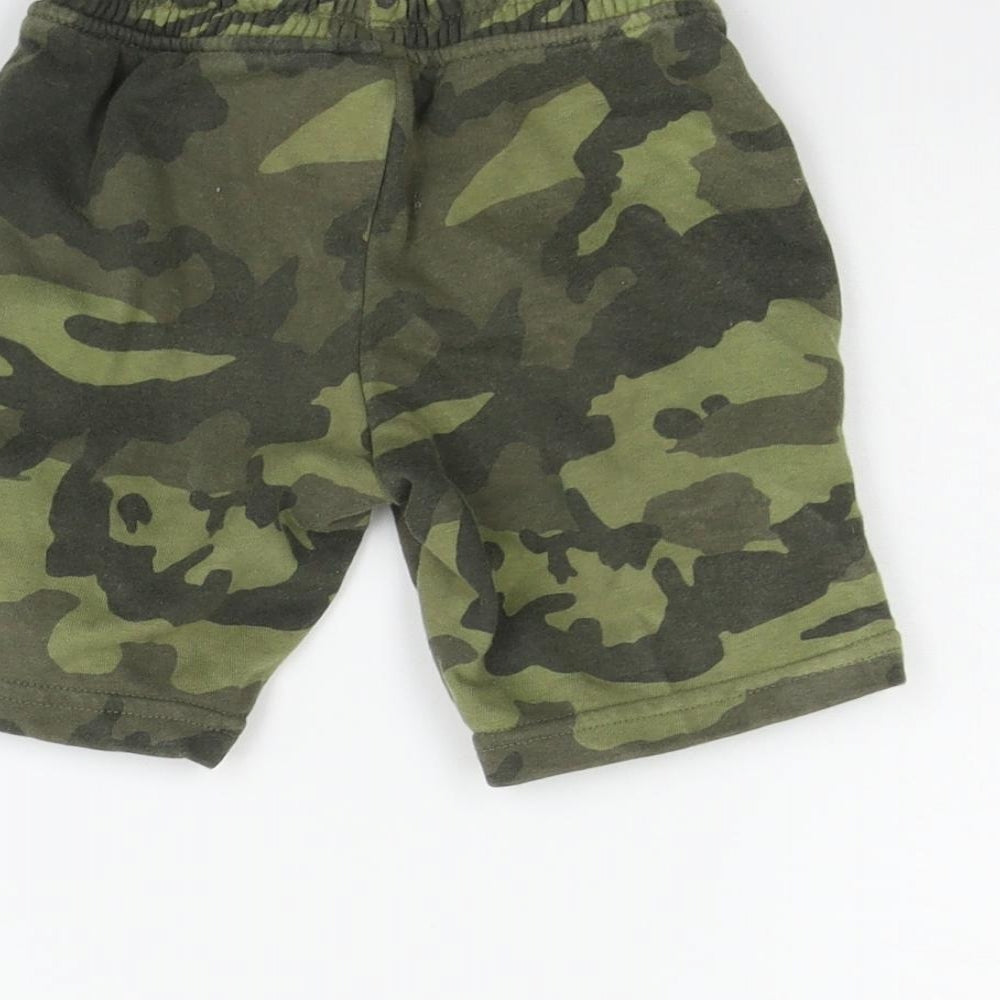 NEXT Boys Green Geometric Chino Shorts Size 4 Years