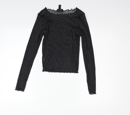 FOREVER 21 Womens Black Basic Blouse Size M