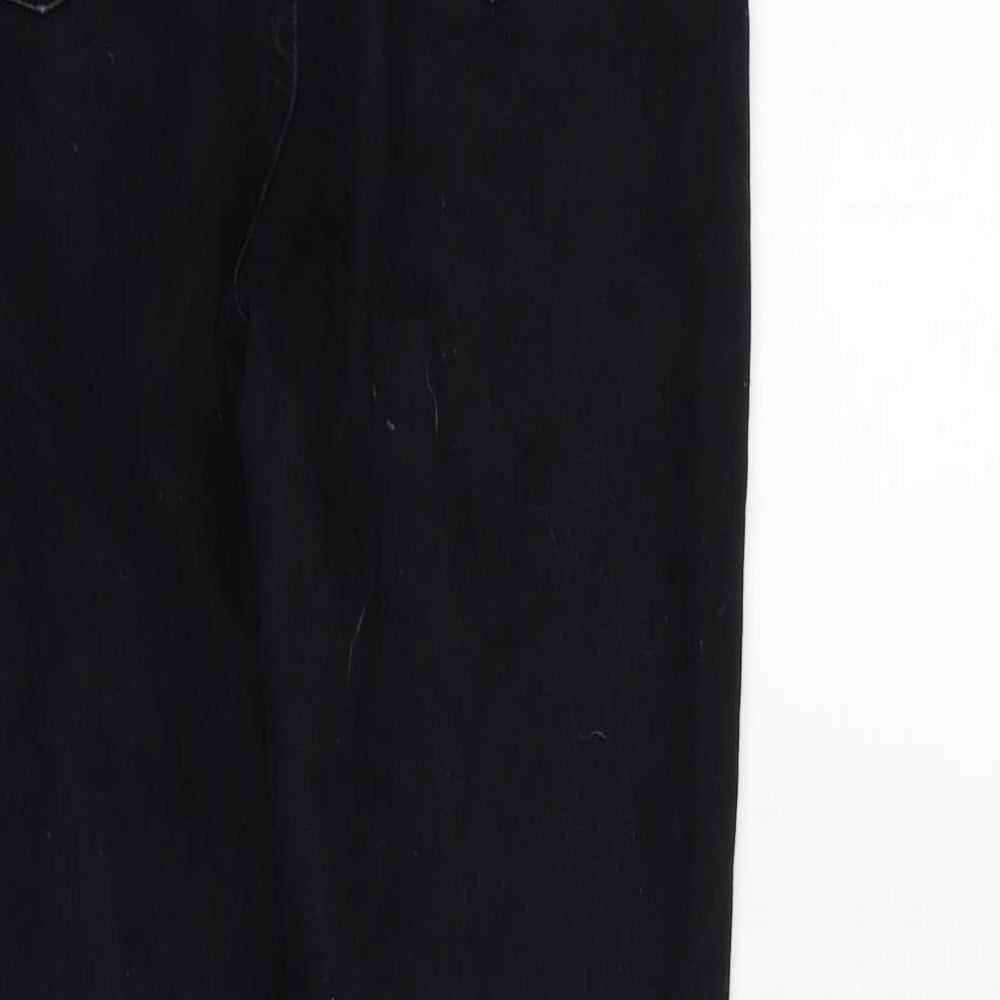 Boohoo Womens Black   Straight Jeans Size 10 L26 in