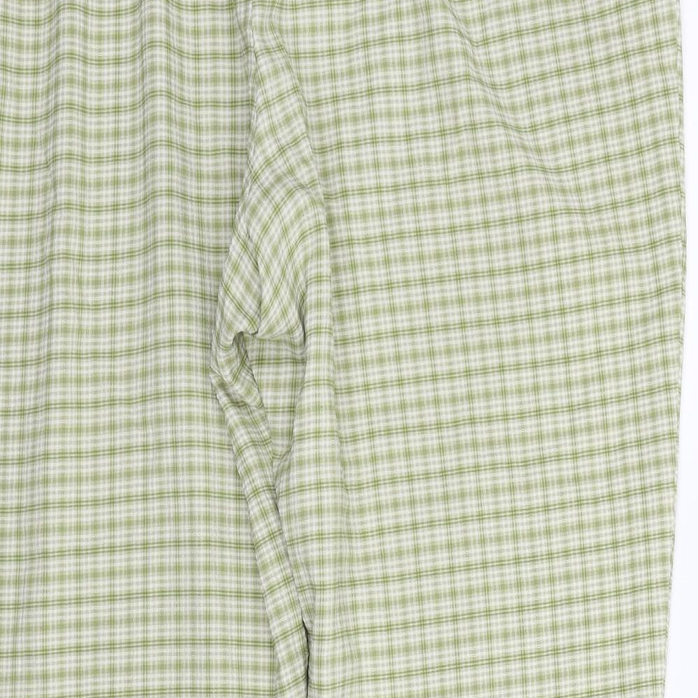 Womens UK Size 22 Marks and Spencer Regular Fit Green Trousers