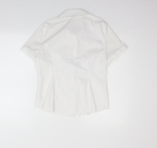 George Womens White Basic Button-Up Size 12