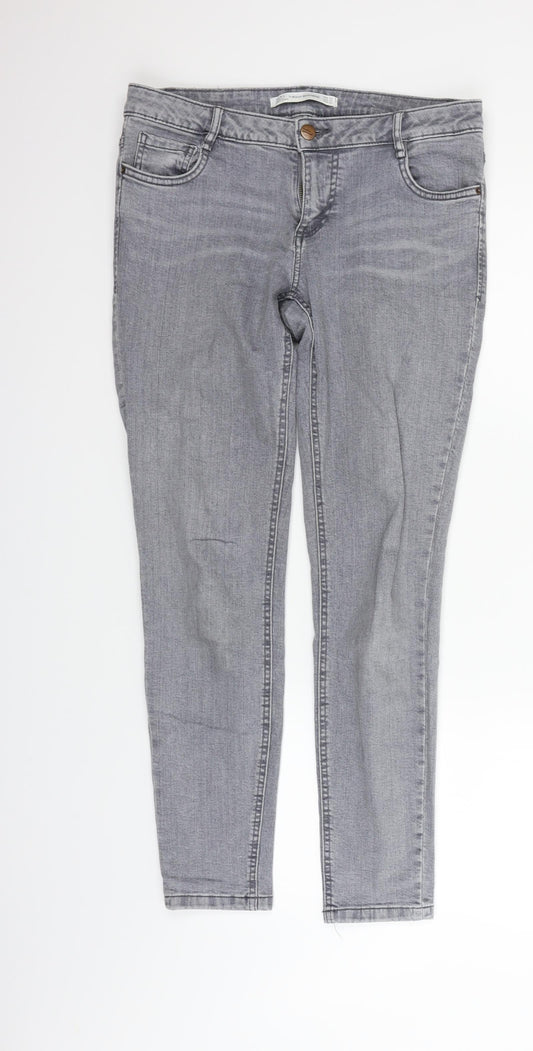 Womens UK Size 6 Zara Regular Fit Skinny Grey Jeans