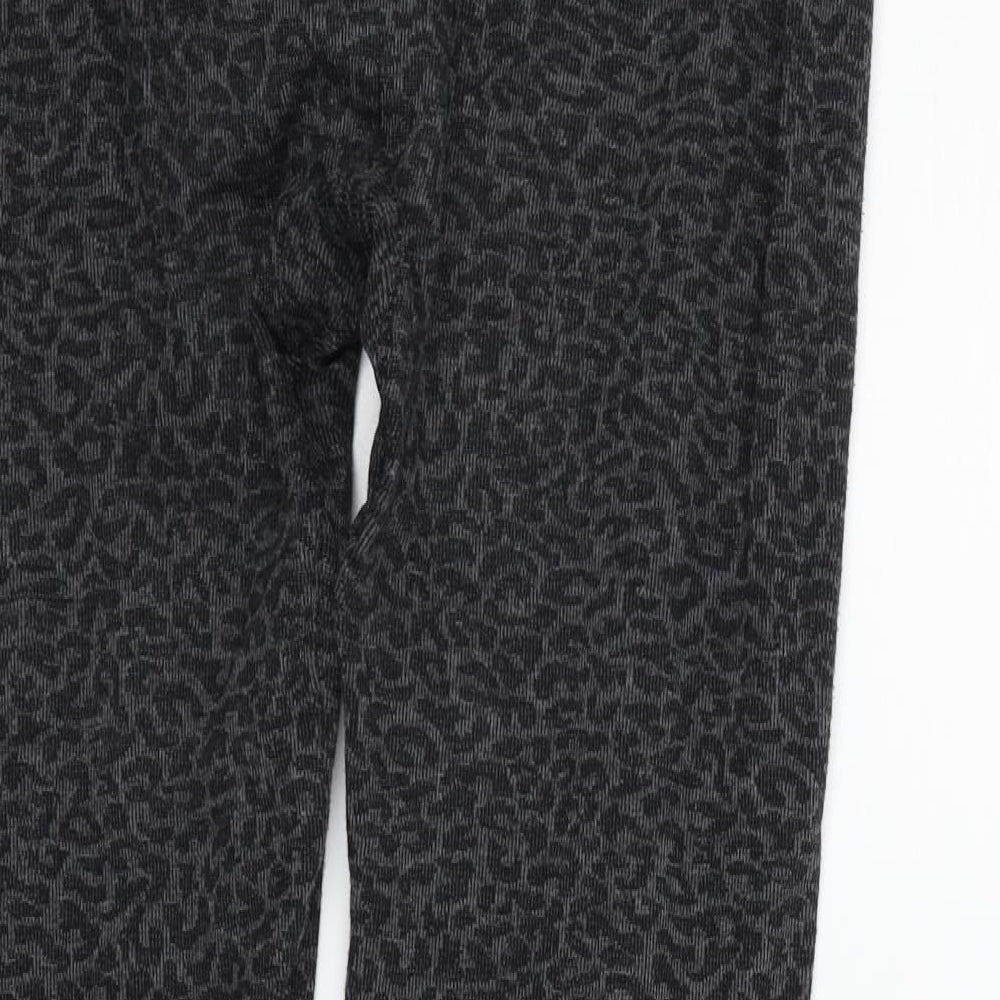Diva Feva Womens Black Geometric Jegging Leggings Size L L24 in