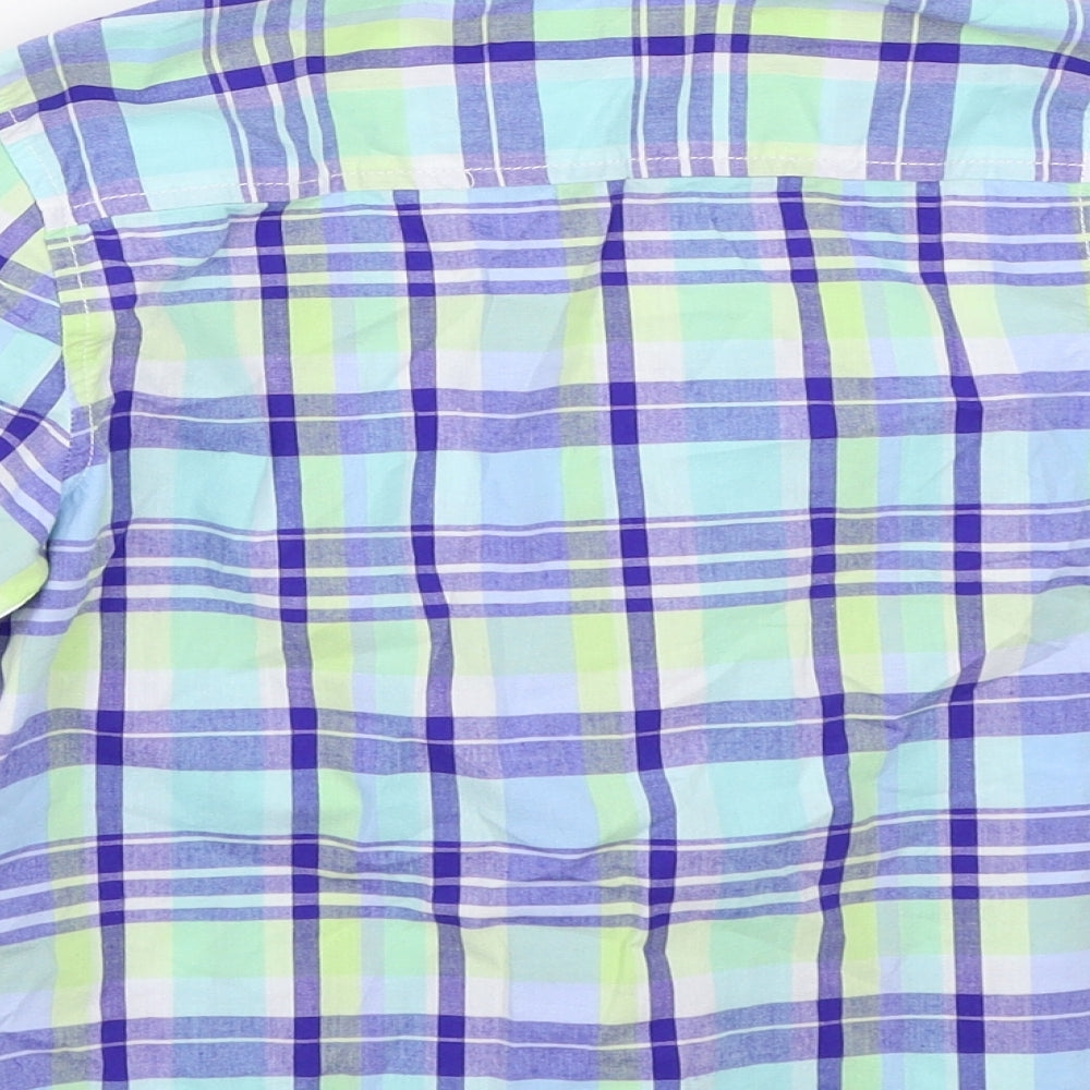 Gymboree Boys Blue Check Basic Button-Up Size 4 Years
