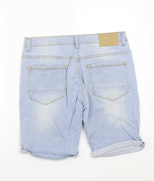 Denim & Co. Womens Blue Cut-Off Shorts Size 30