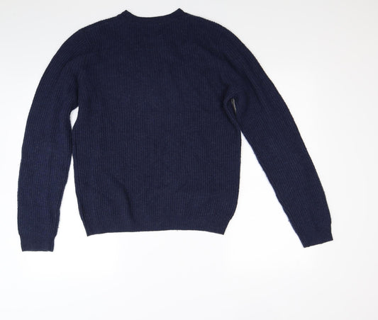 Topman Mens Blue Knit Pullover Jumper Size S