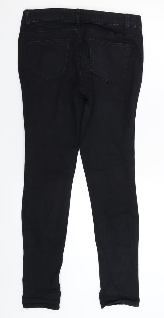 Denim & Co. Womens Black Denim Jegging Jeans Size 10 L29 in