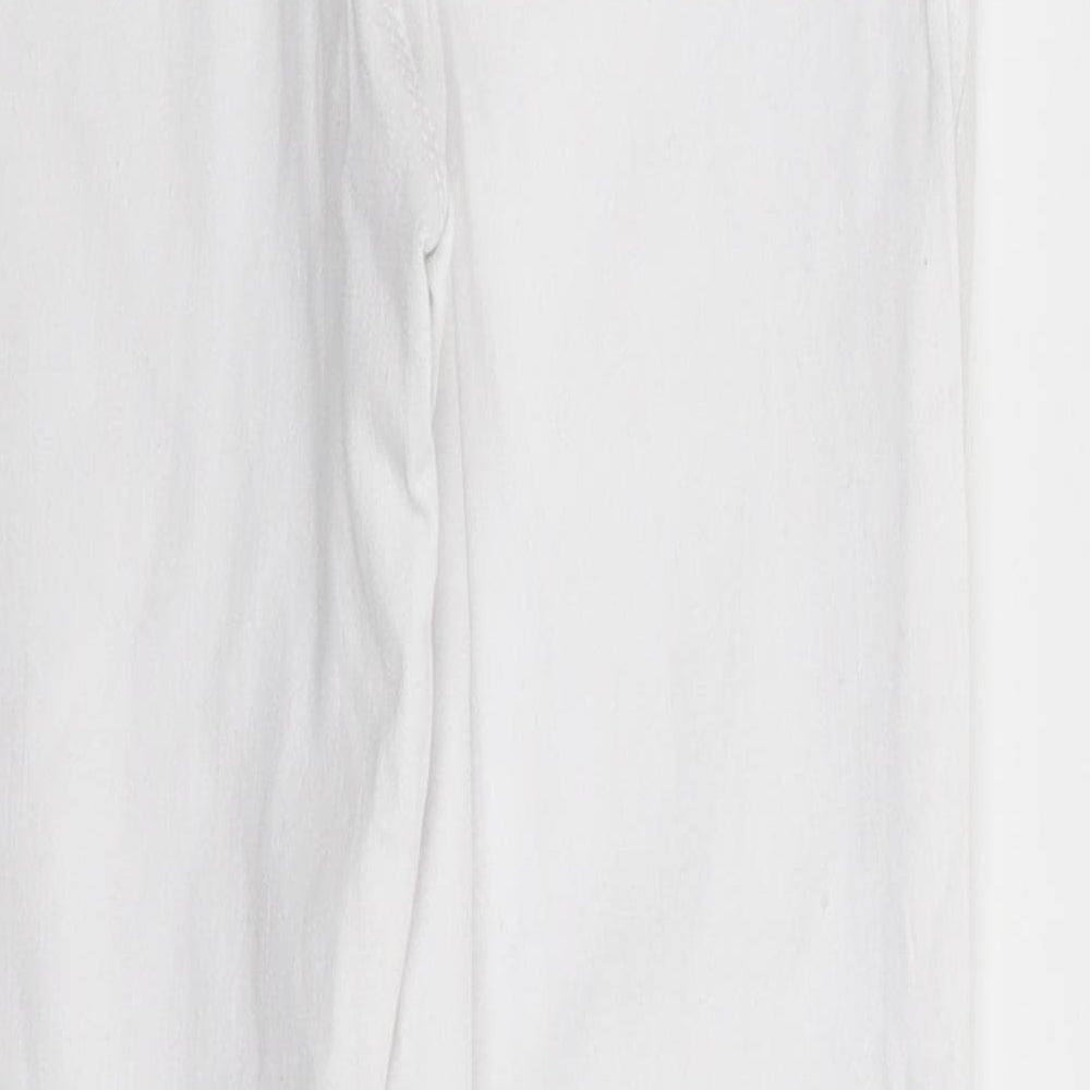 Denim & Co. Womens White Denim Skinny Jeans Size 12 L27 in