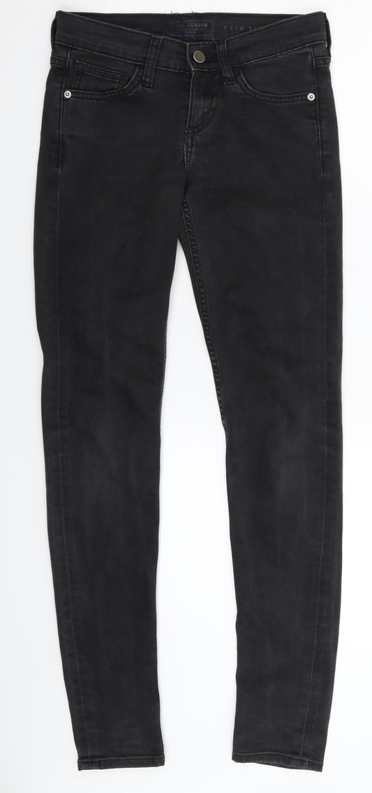 Womens UK Size 8 FC Jeans Extra-Slim Fit Skinny Grey Jeans