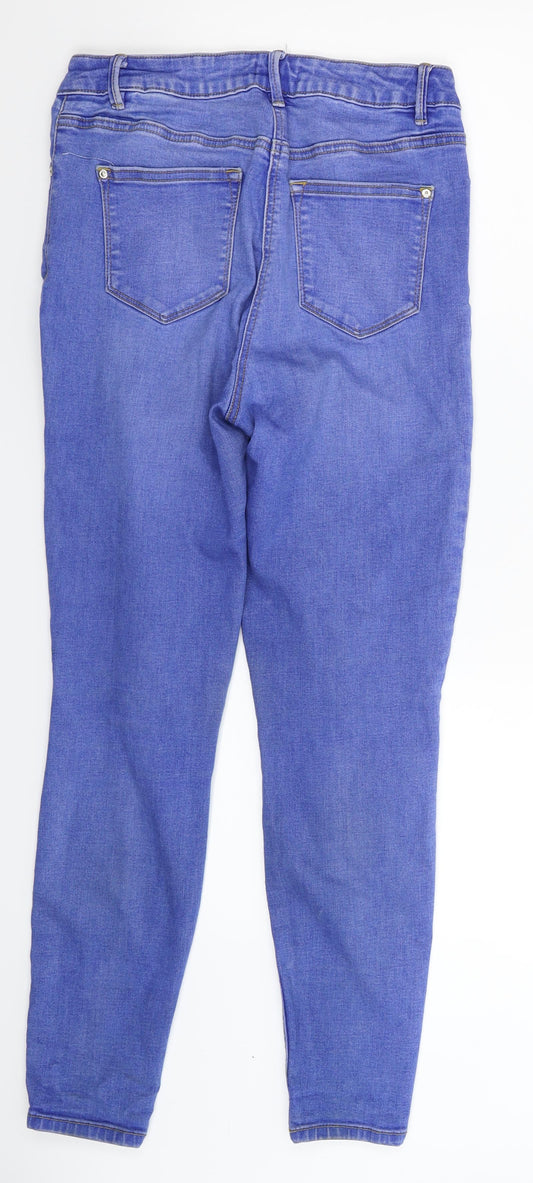 Matalan Womens Blue Denim Skinny Jeans Size 12 L28 in