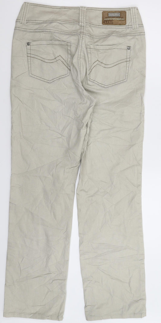 Cecil Womens Grey Denim Straight Jeans Size 31 in L31 in