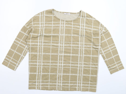 TU Womens Beige Fair Isle Pullover Jumper Size 14