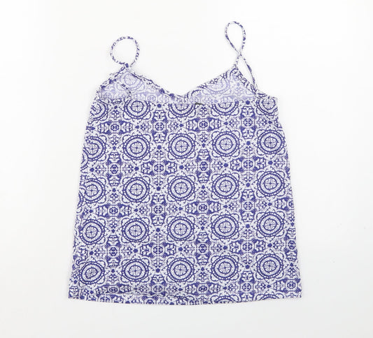 Primark Womens Blue Geometric Basic Tank Size 6