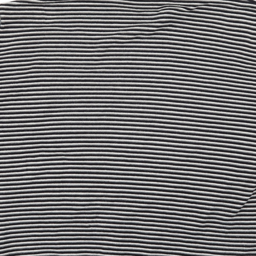 Cedar Wood State Womens Black Striped Pullover Jumper Size S