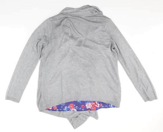 George Womens Grey Floral Basic Blouse Size 12
