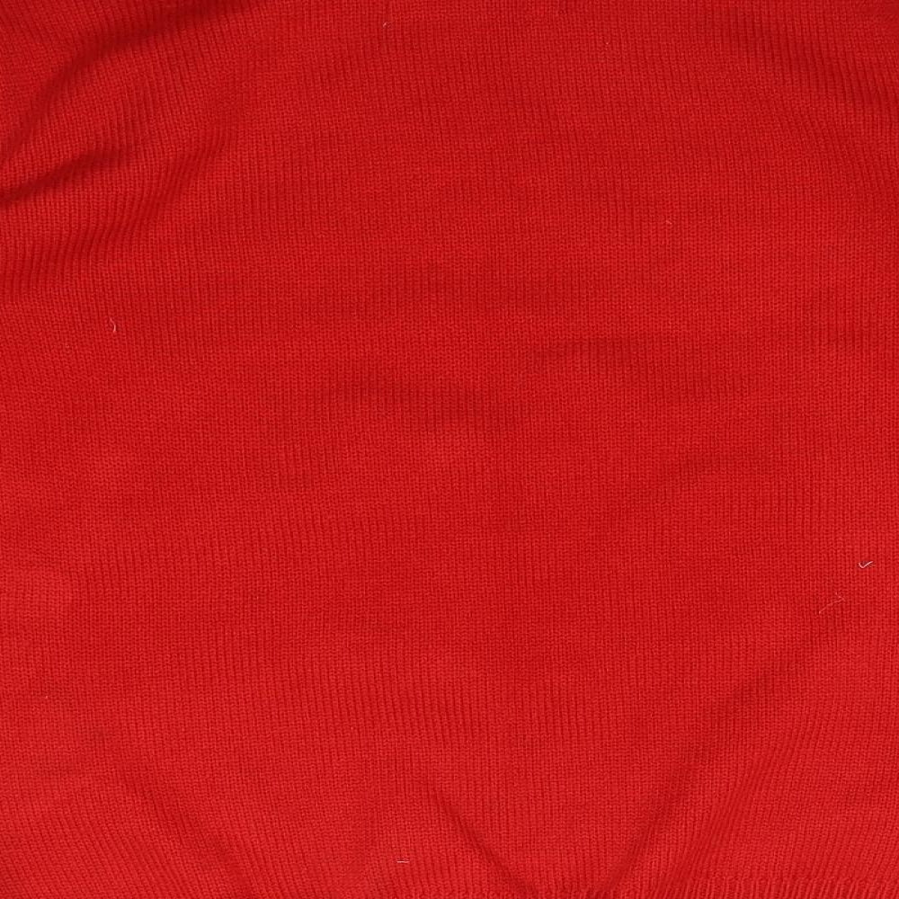 Cedar Wood State Mens Red Knit Pullover Jumper Size S - CHRISTMAS