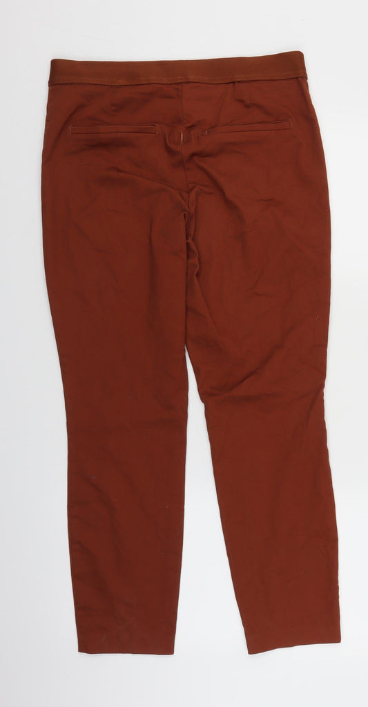 Womens UK Size 12 H&M Regular Fit Chino Brown Trousers