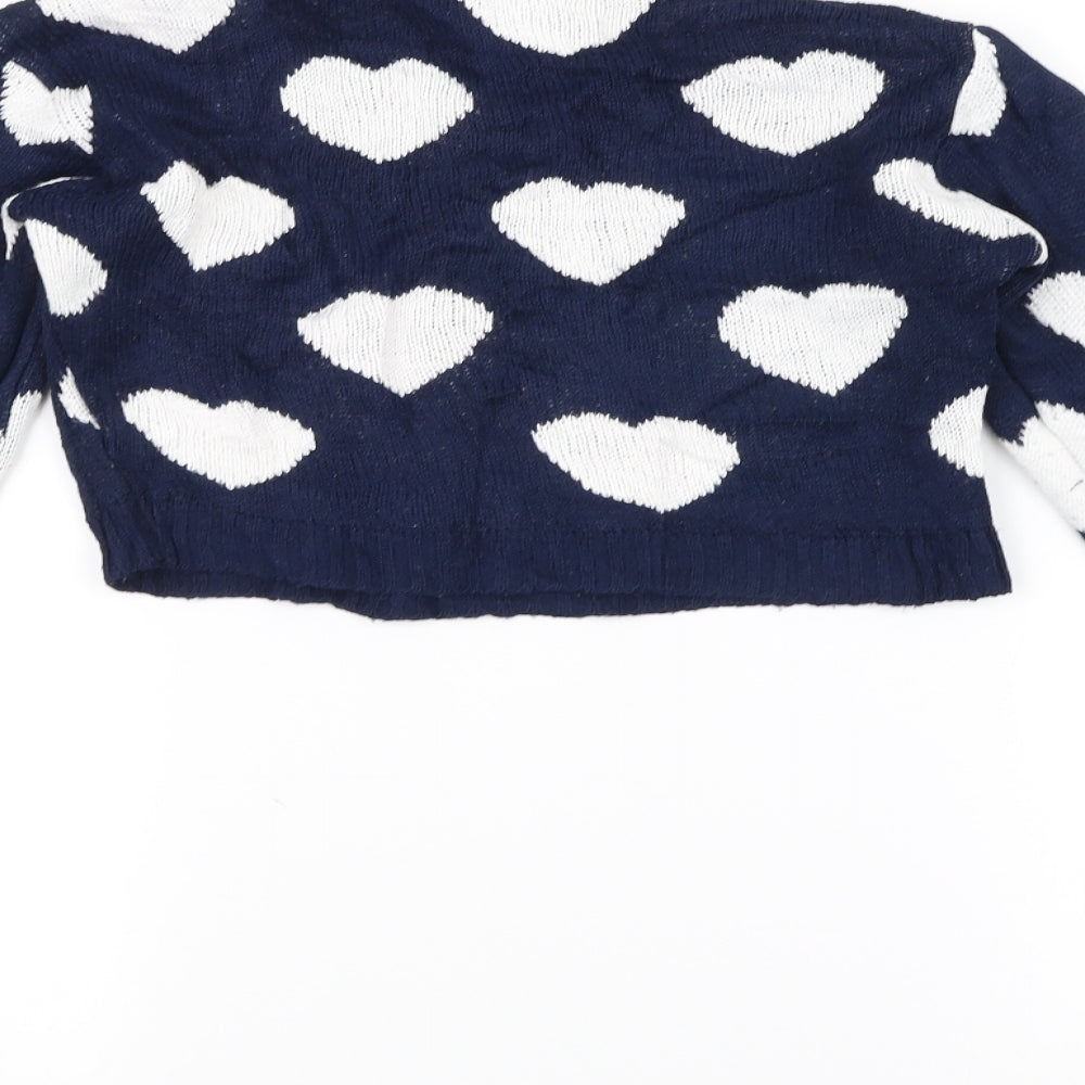 West End Womens Blue Pullover Jumper Size M