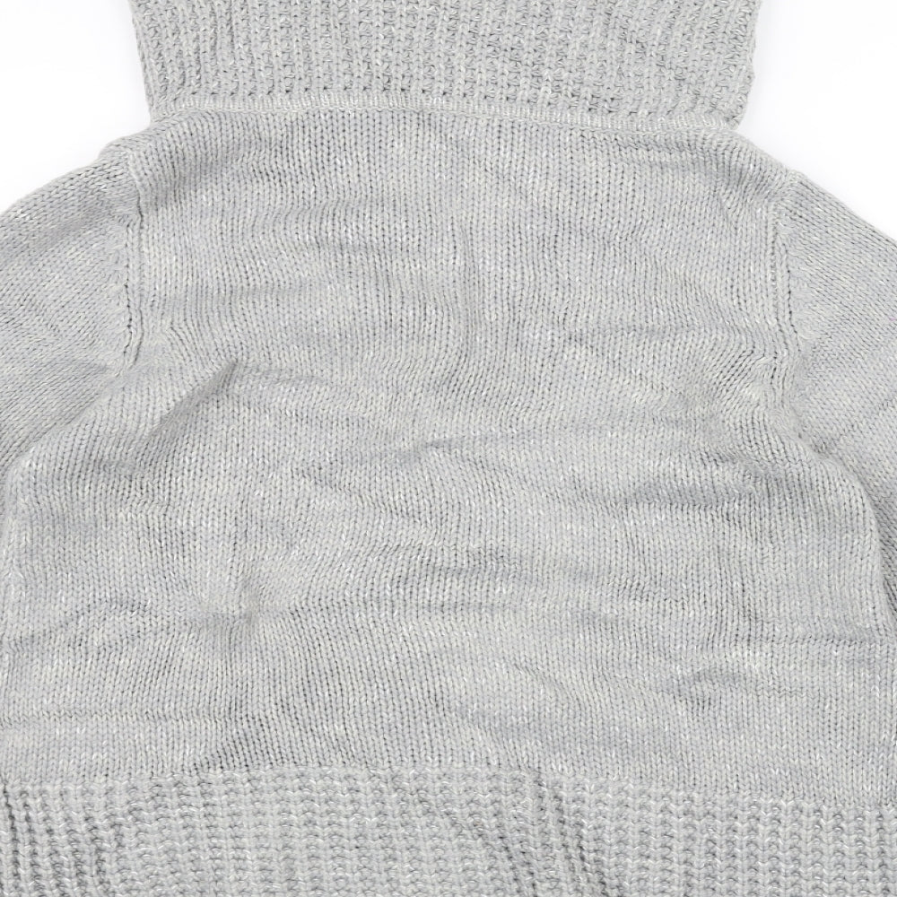 F&F Womens Grey Knit Jacket Coatigan Size 14