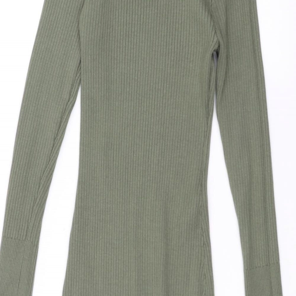LU love NYC Womens Green A-Line Size L