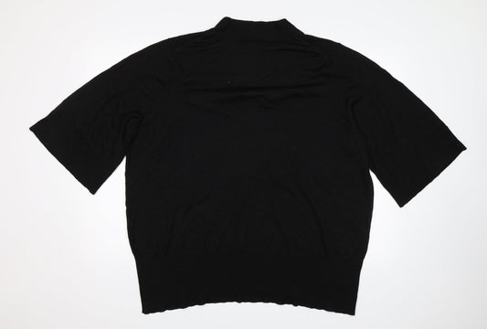 Womens UK Size 3XL H&M Black Jersey T-Shirt