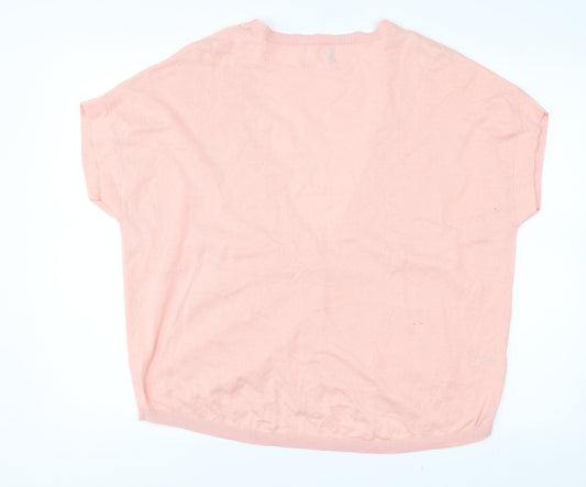 Matalan Womens Pink Cardigan Jumper Size L