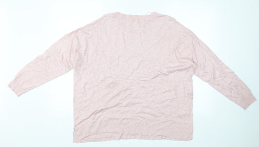 Gallery Womens Pink Pullover Jumper Size L