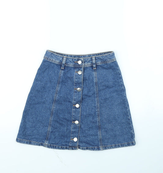 H&M Womens Blue Mini Skirt Size 4