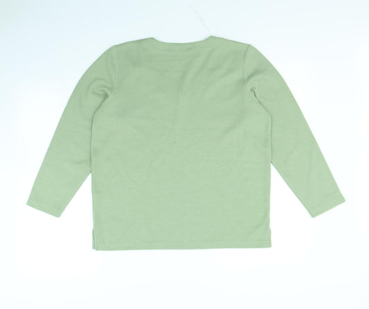 bm Womens Green Pullover Jumper Size S