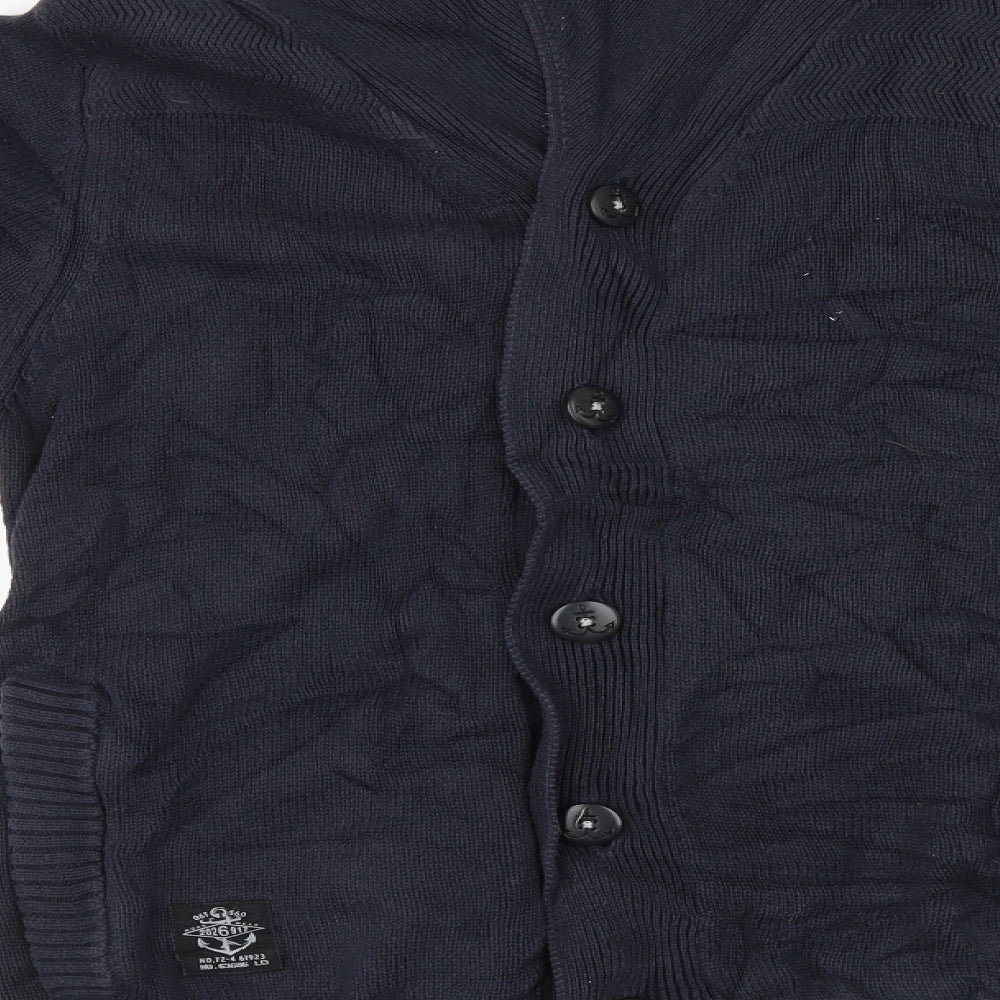 NEXT Mens Blue Knit Cardigan Jumper Size S