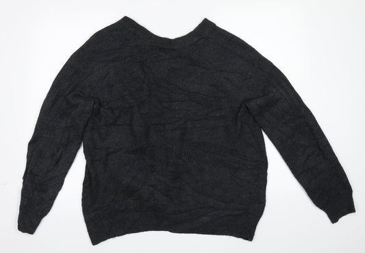 H&M Mens Black Knit Pullover Jumper Size S