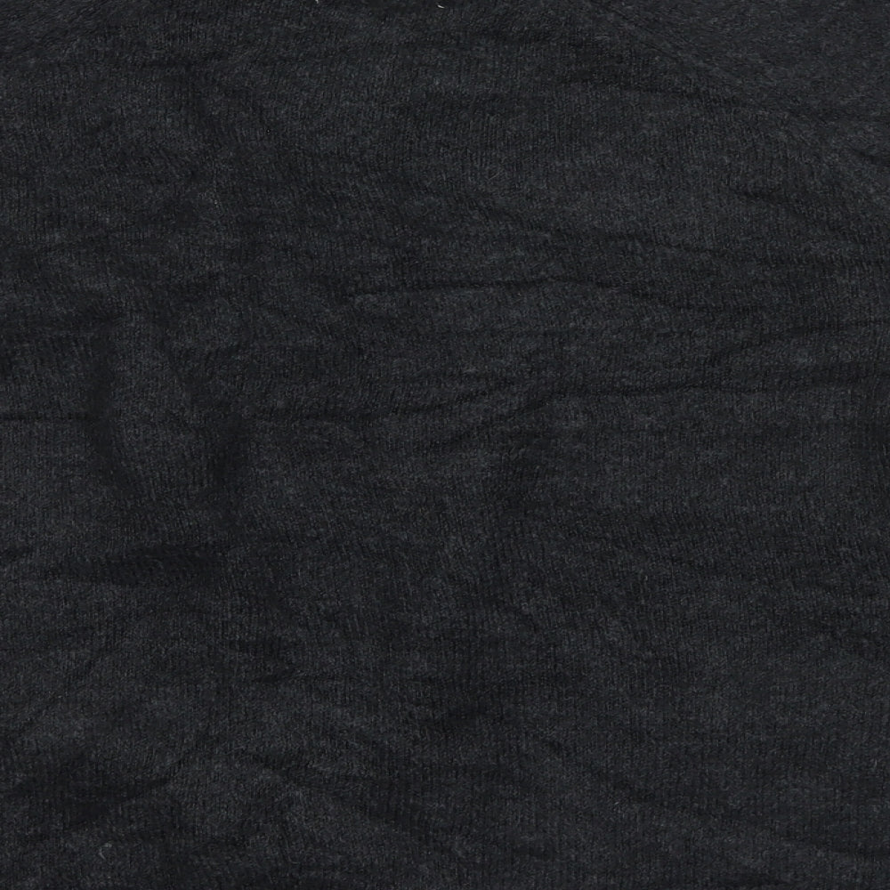 H&M Mens Black Knit Pullover Jumper Size S