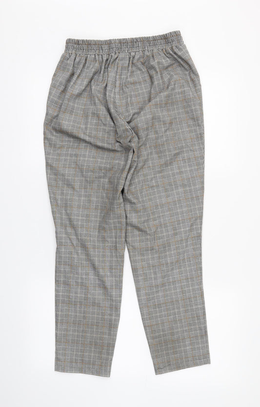 newlook Womens Green Plaid Trousers Size 10 L24 in