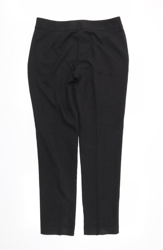 Womens UK Size 12 Papaya Regular Fit Black Trousers