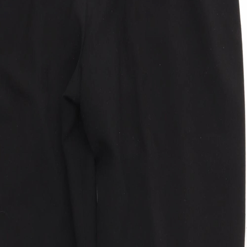 Womens UK Size 14 BASSINI Regular Fit Black Trousers