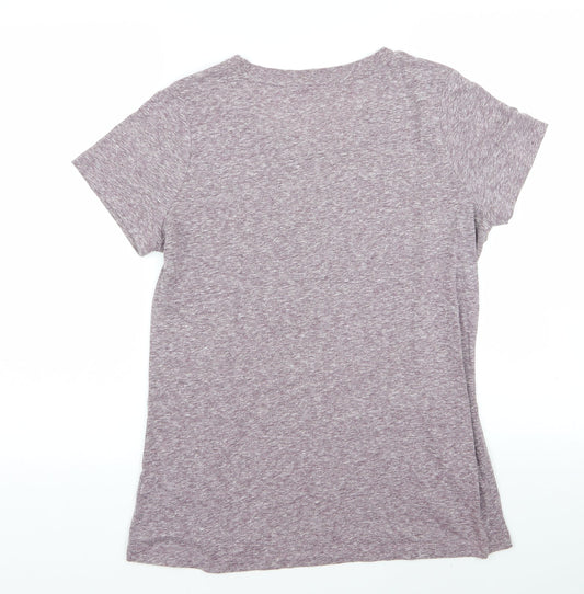 Womens UK Size L Mossimo Purple Basic T-Shirt
