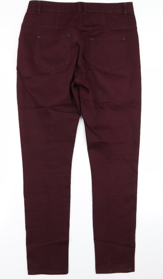 Womens UK Size 14 yesyes Regular Fit Skinny Red Jeans