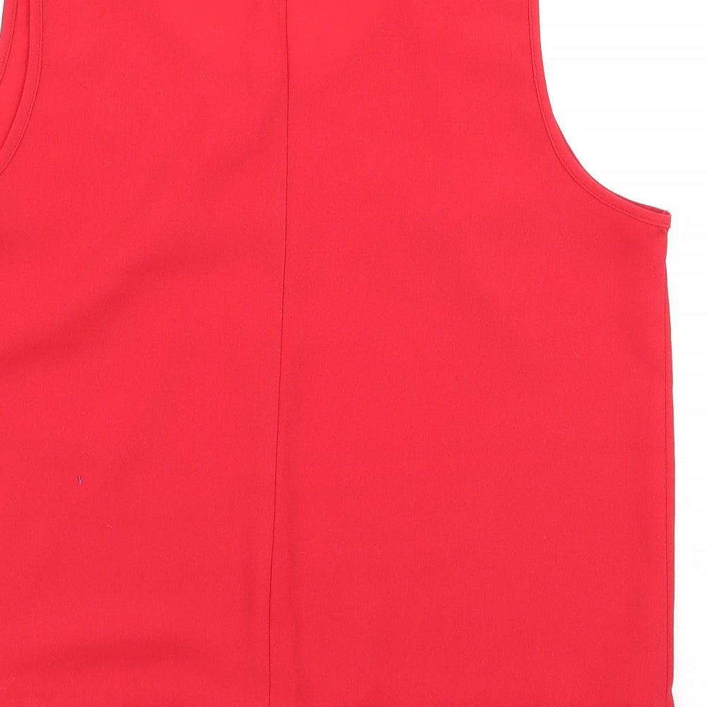 Womens UK Size 10 Peacocks Red Basic Blouse