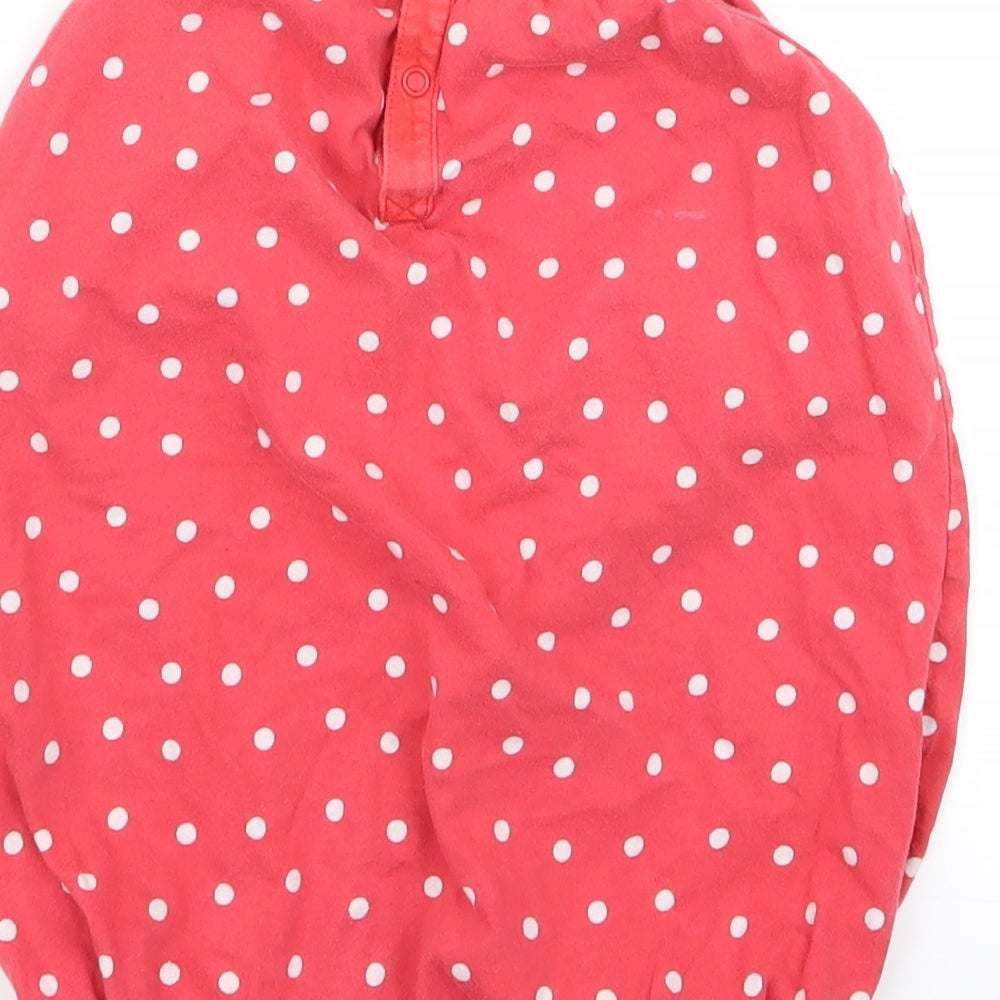 Preworn Baby Red Spotted Babygrow One-Piece Size 12 Months