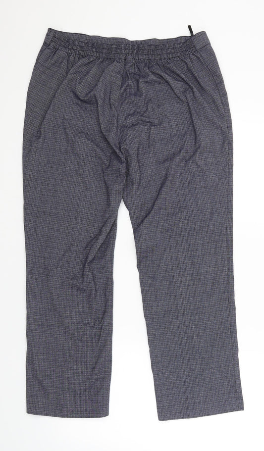 Womens UK Size 14 Marks & Spencer Regular Fit Blue Trousers