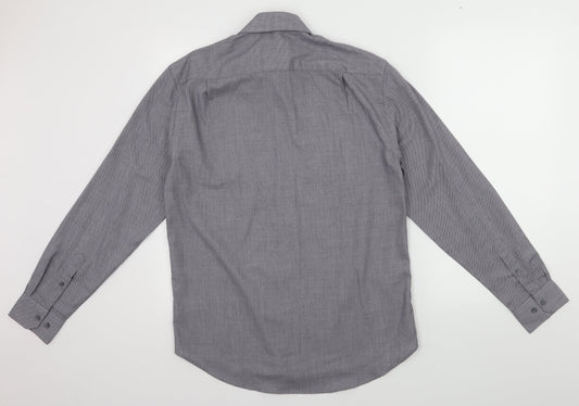 George Mens Grey Button-Up Size 15.5