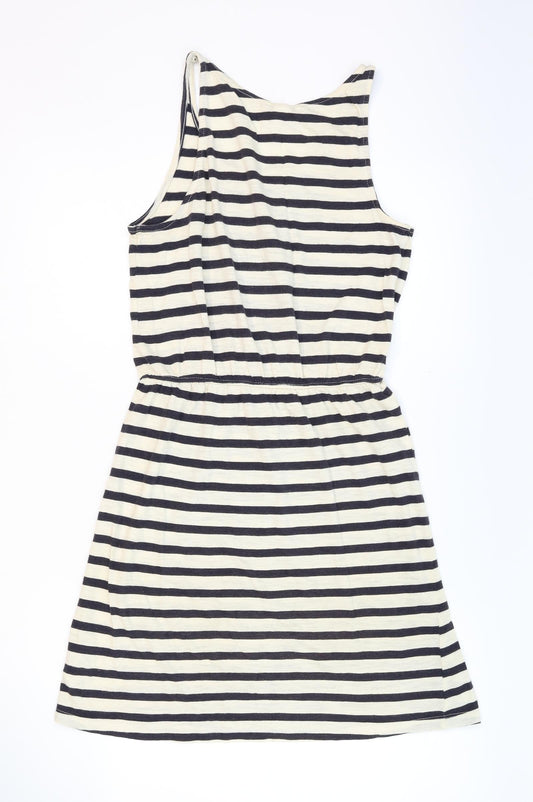 H&M Womens Beige Striped Fit & Flare Size XS