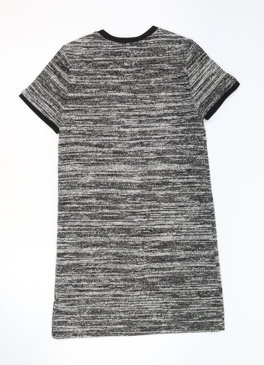 New Look Womens Grey Striped Slip Dress Size 8