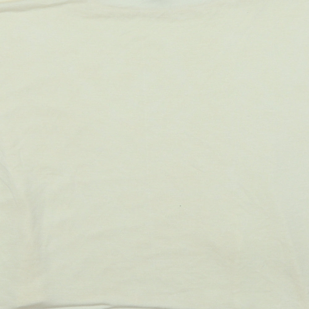 Papaya Womens Ivory Cropped T-Shirt Size 14