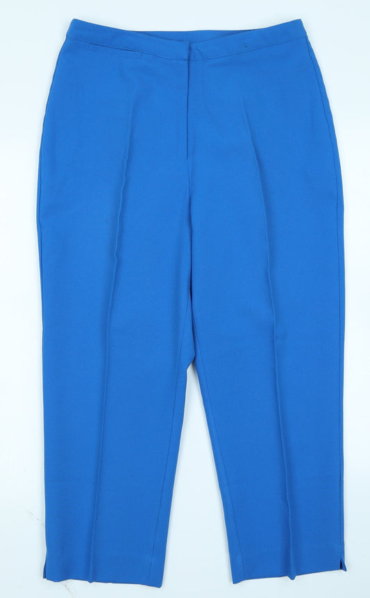 Womens UK Size 14 AMARANTO Regular Fit Blue Trousers