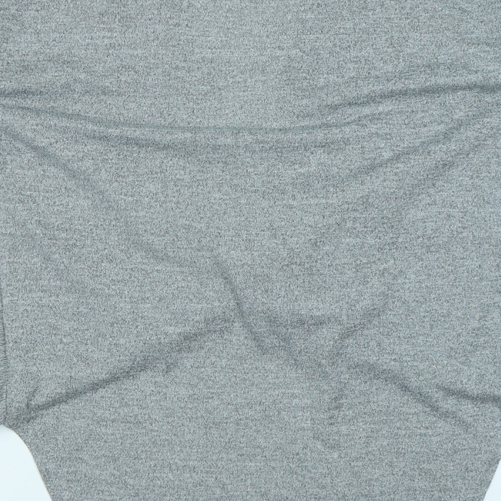 Womens UK Size 14 Preworn Grey Basic T-Shirt