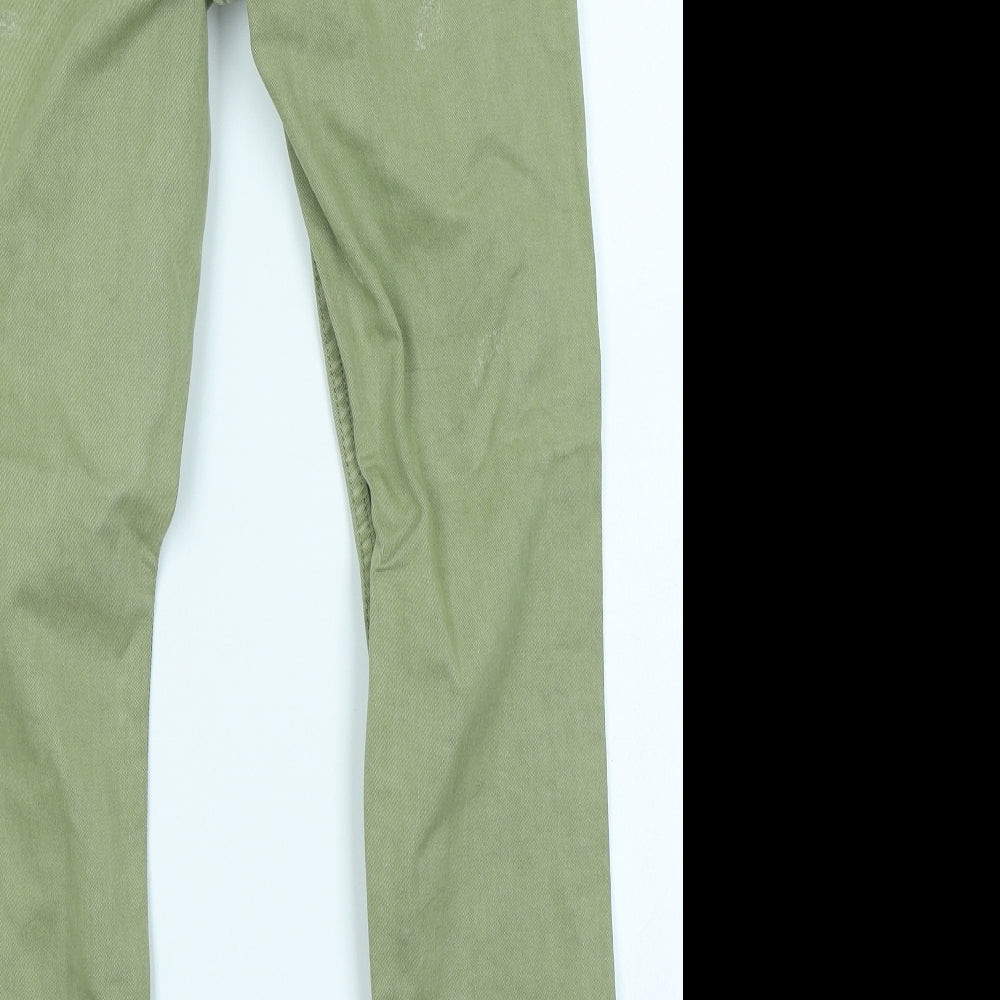 NEXT Boys Green Denim Skinny Jeans Size 12 Years - Distressed