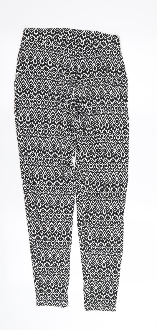 F&F Womens Multicoloured Floral Jogger Trousers Size 8 L28 in - Stretch waistband