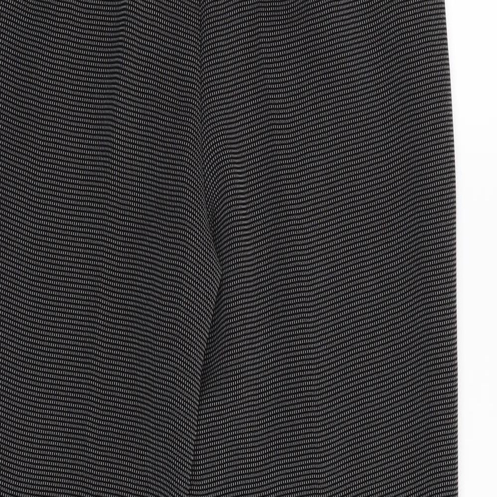 Womens UK Size 12 Preworn Regular Fit Black Trousers