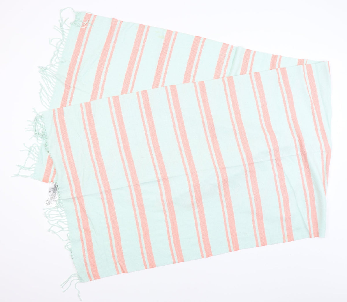 Agape Womens Blue Striped Scarf